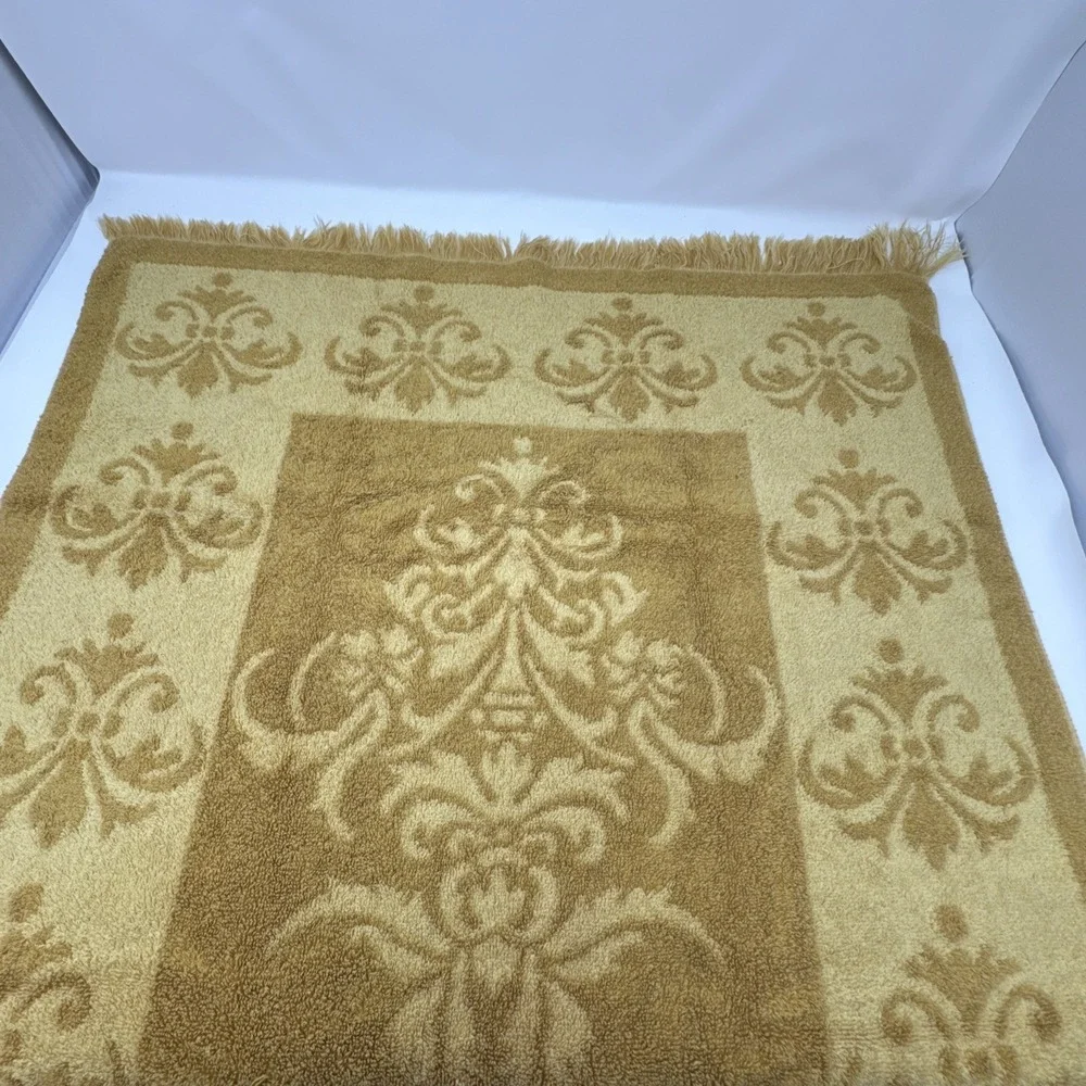 Vintage Fieldcrest Bath Towels Harvest Gold Tan Imperial Collection Retro Cotton